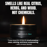 GOCANDLES flow: vela geranio y frankincenso para ambiente sereno.
