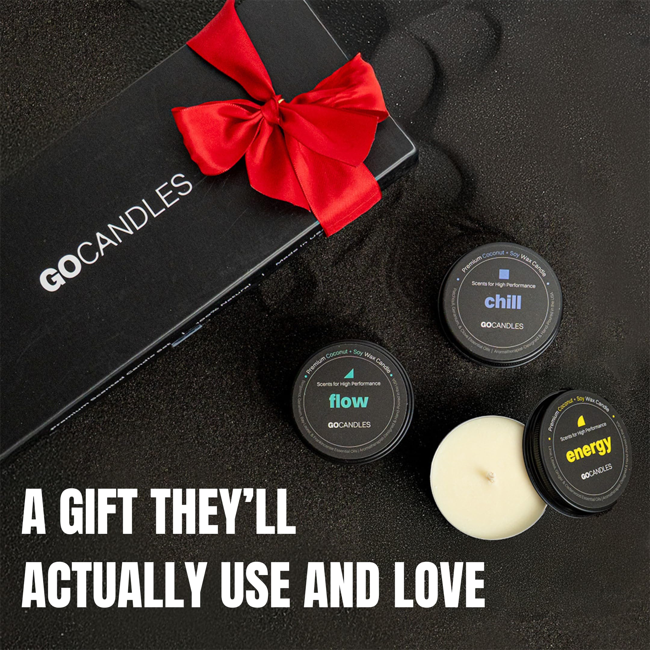 GOCANDLES set regalo: conjunto de tres velas lujoso.
