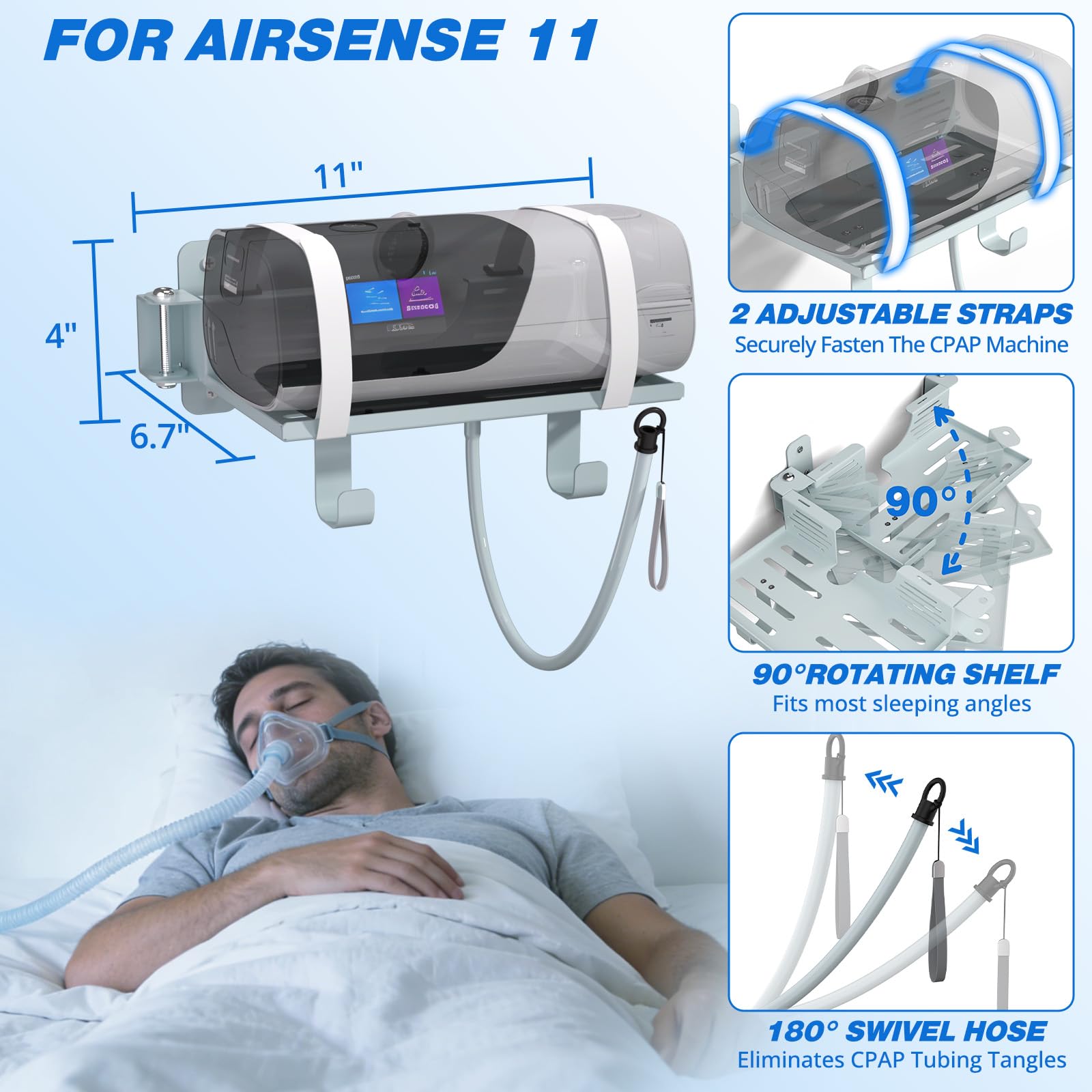 Godboat CPAP estante de 90° que acompaña tus movimientos nocturnos.