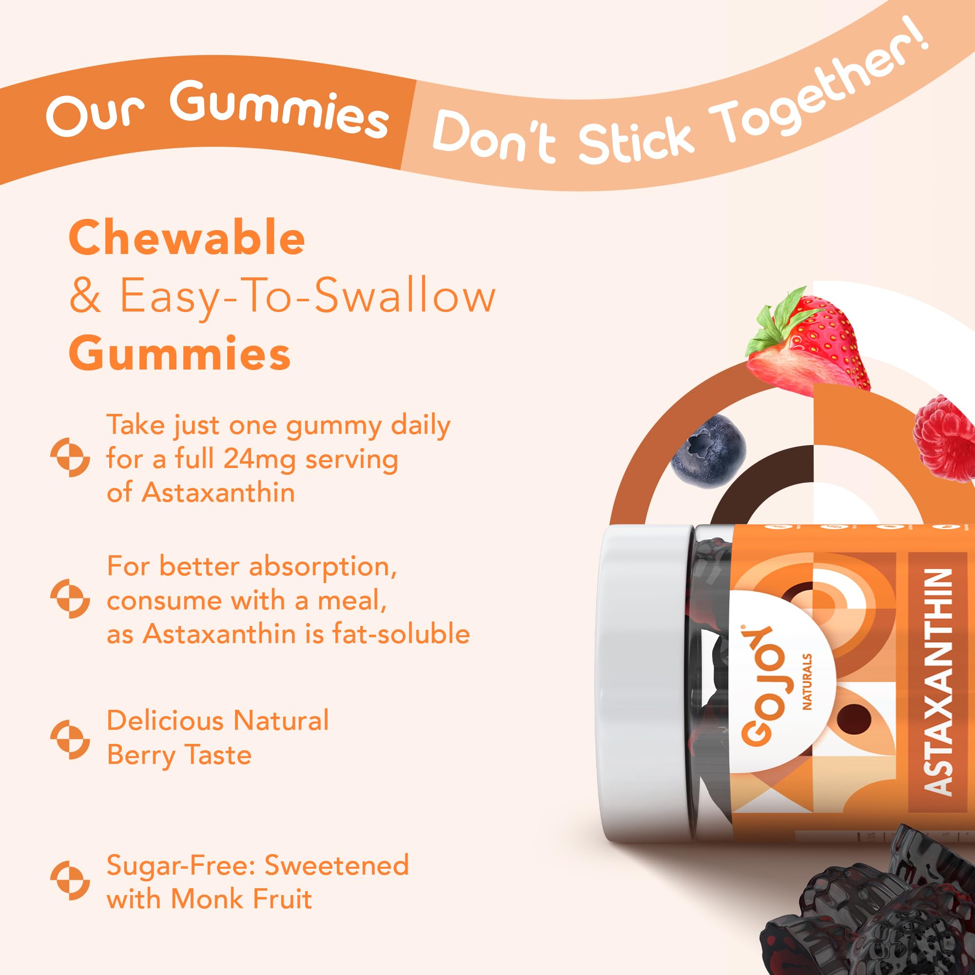 GOJOY NATURALS gominolas elaboradas en EE.UU. con control de calidad