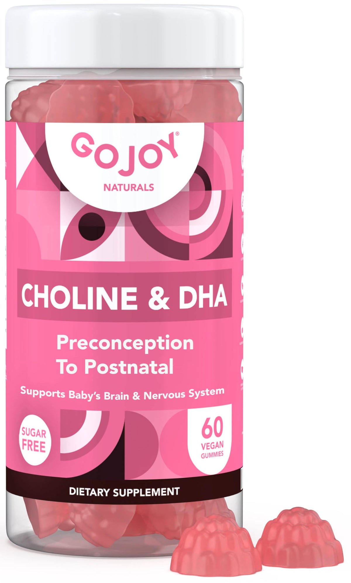 GOJOY NATURALS gomitas prenatales en botella para desarrollo saludable del bebé