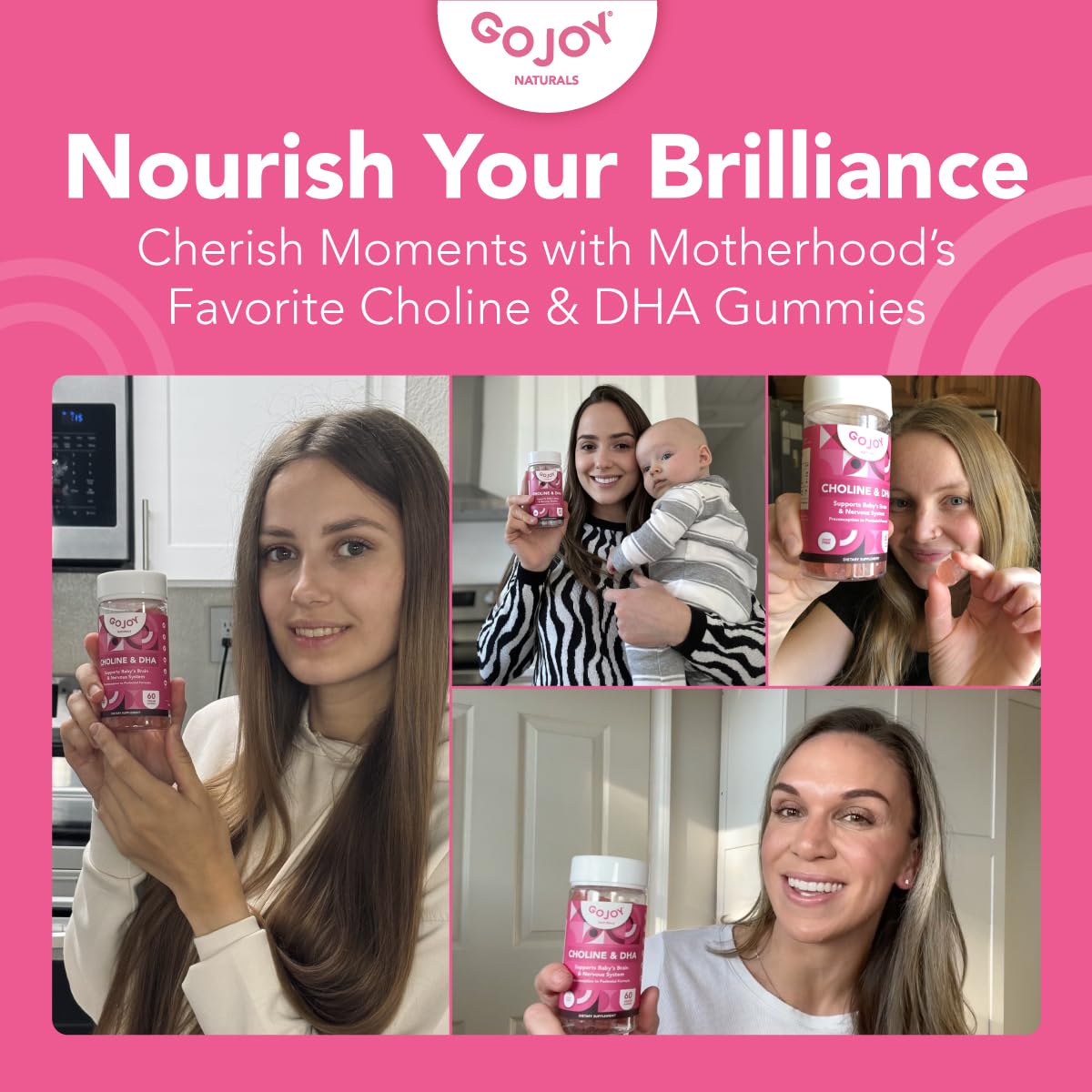 GOJOY NATURALS etiqueta vegana en gomitas prenatales