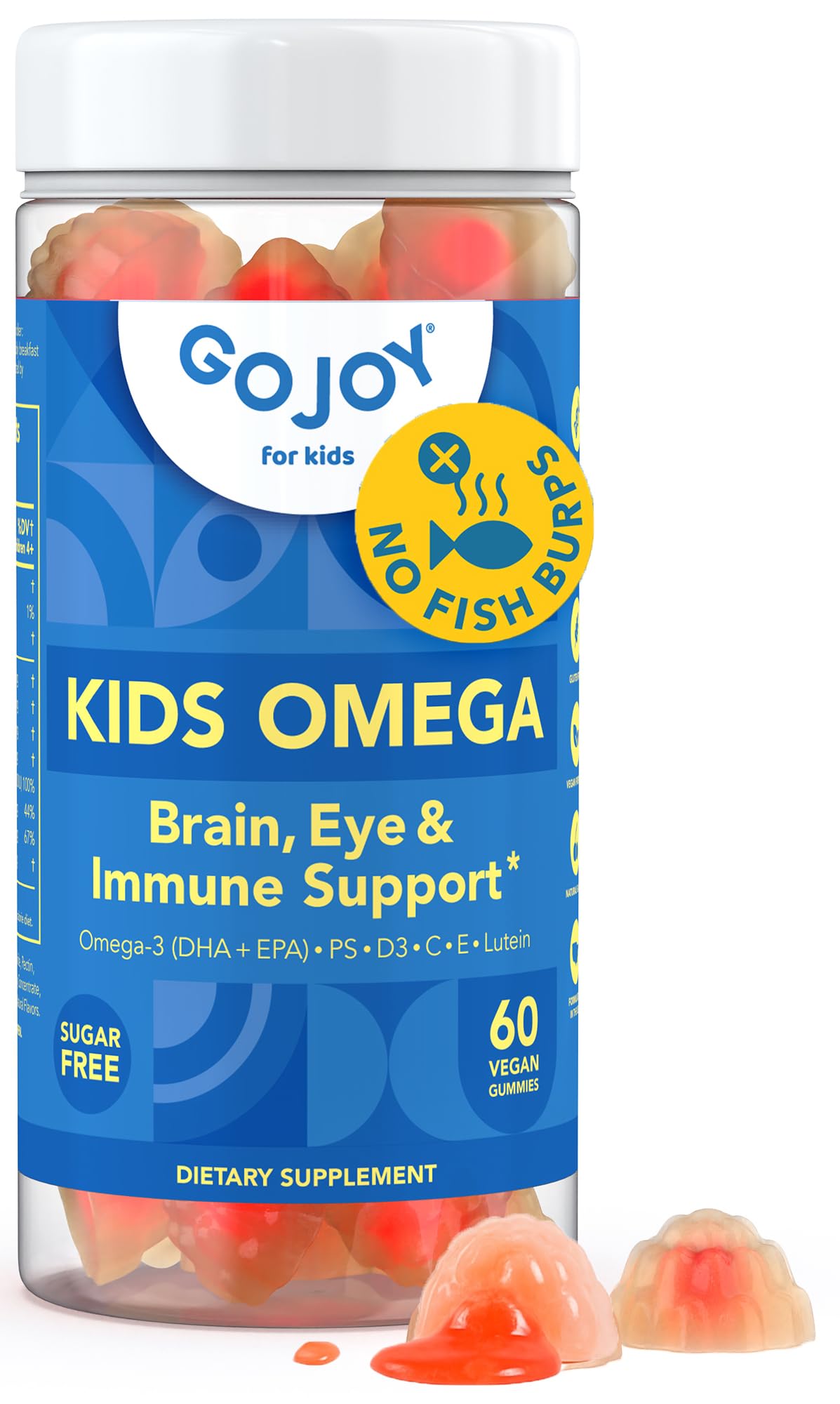 GOJOY NATURALS gomitas para niños en botella, apoyo diario al cerebro.