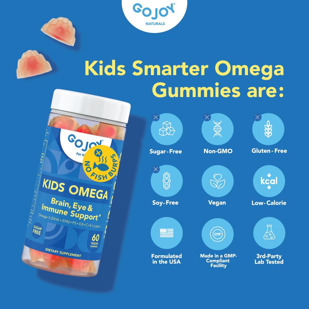 GOJOY NATURALS para niños, composición vegana para toda la familia.