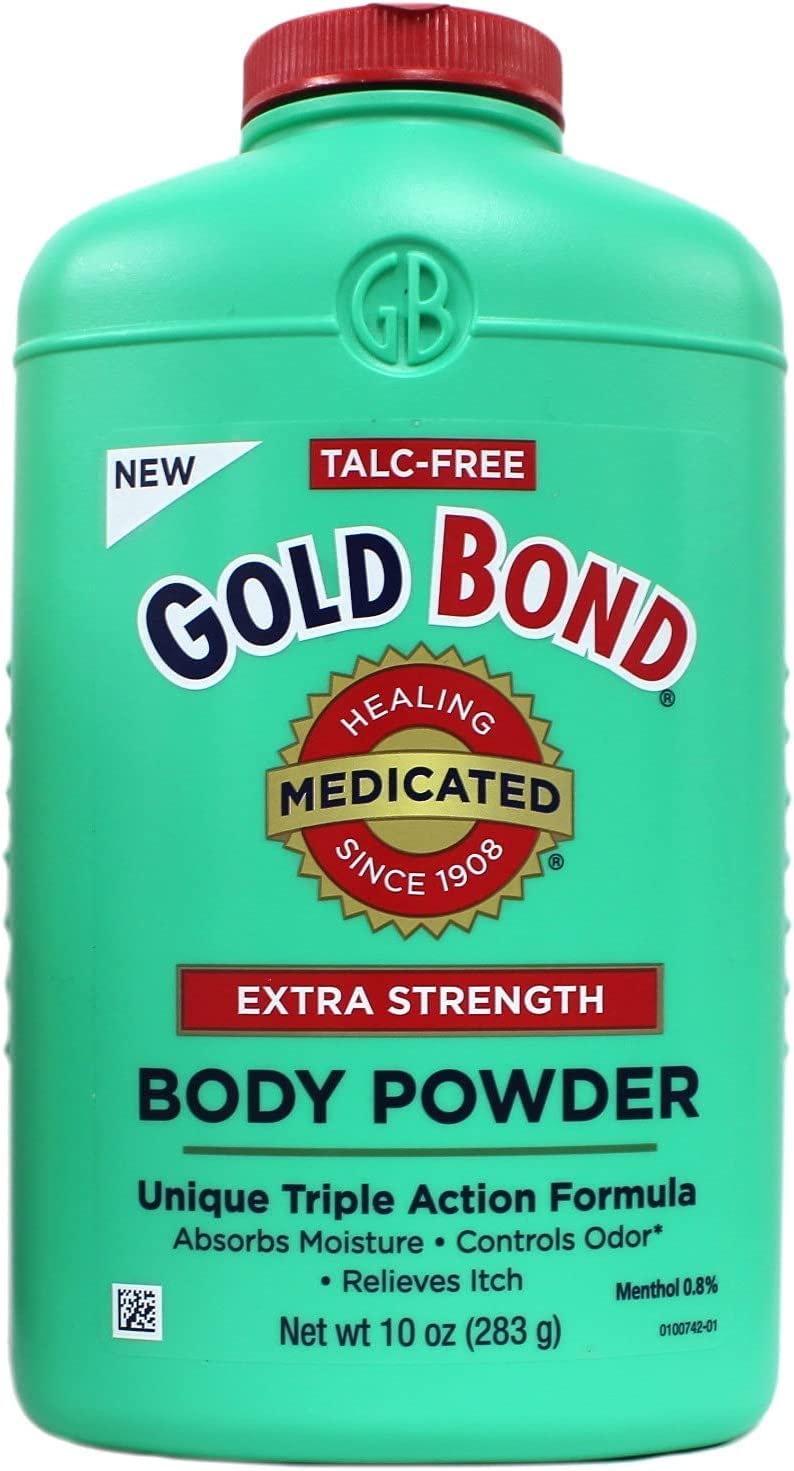 Gold Bond Aplicación Polvo Medicado Extra Fuerza, perfecta para uso tras entreno.