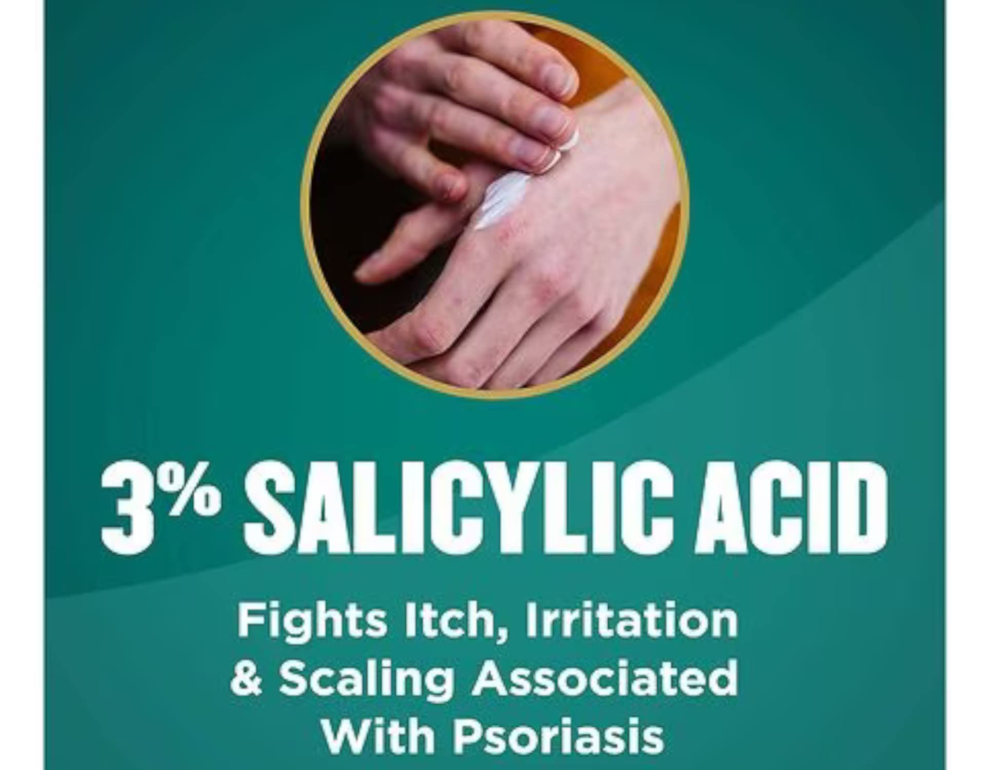 Gold Bond Ultimate psoriasis relief aplicación diaria ayuda a piel sensible.