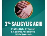 Gold Bond Ultimate psoriasis relief aplicación diaria ayuda a piel sensible.