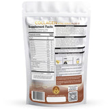 Gold Vital Life colágeno cacao, cuchara dispensadora, fácil dosificación diaria