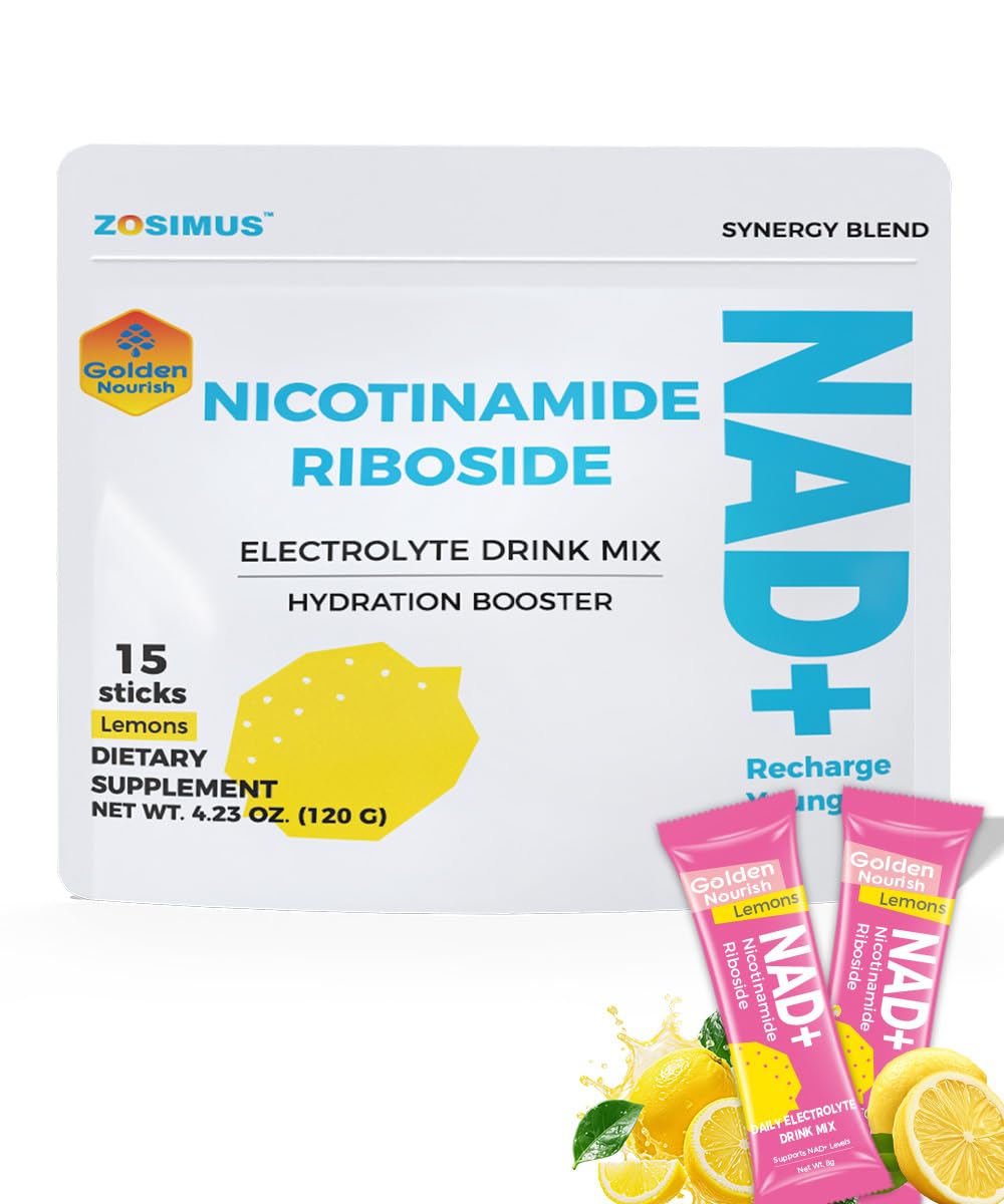 Golden Nourish electrolitos en polvo limón, pack para hidratación diaria sin azúcar.