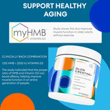 GoldenRoot GLDN Creatine HMB: toma con agua para mantener energía durante el entrenamiento