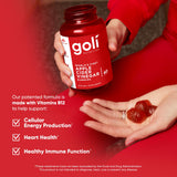 Goli ACV Gummies botella abierta: conveniente para tomar cada día