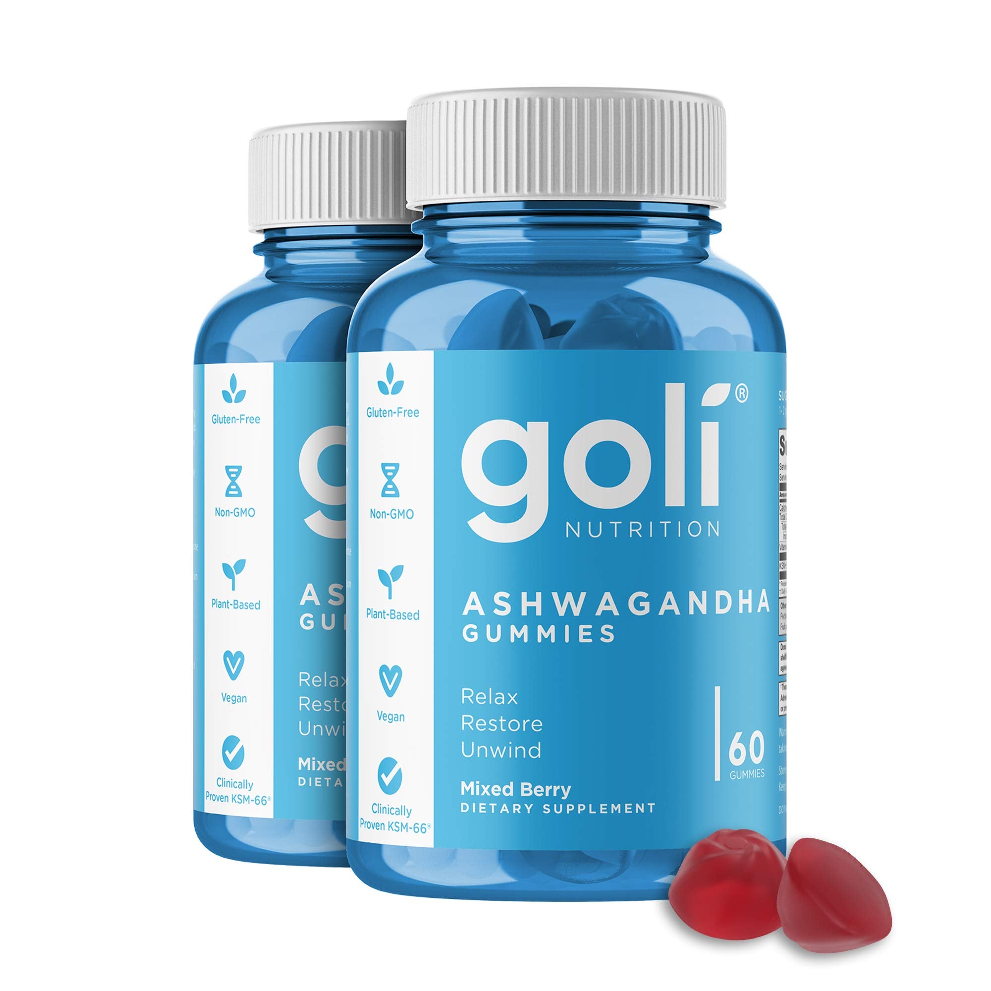 Goli Ashwagandha con Vitamina D gomitas para relajación diaria
