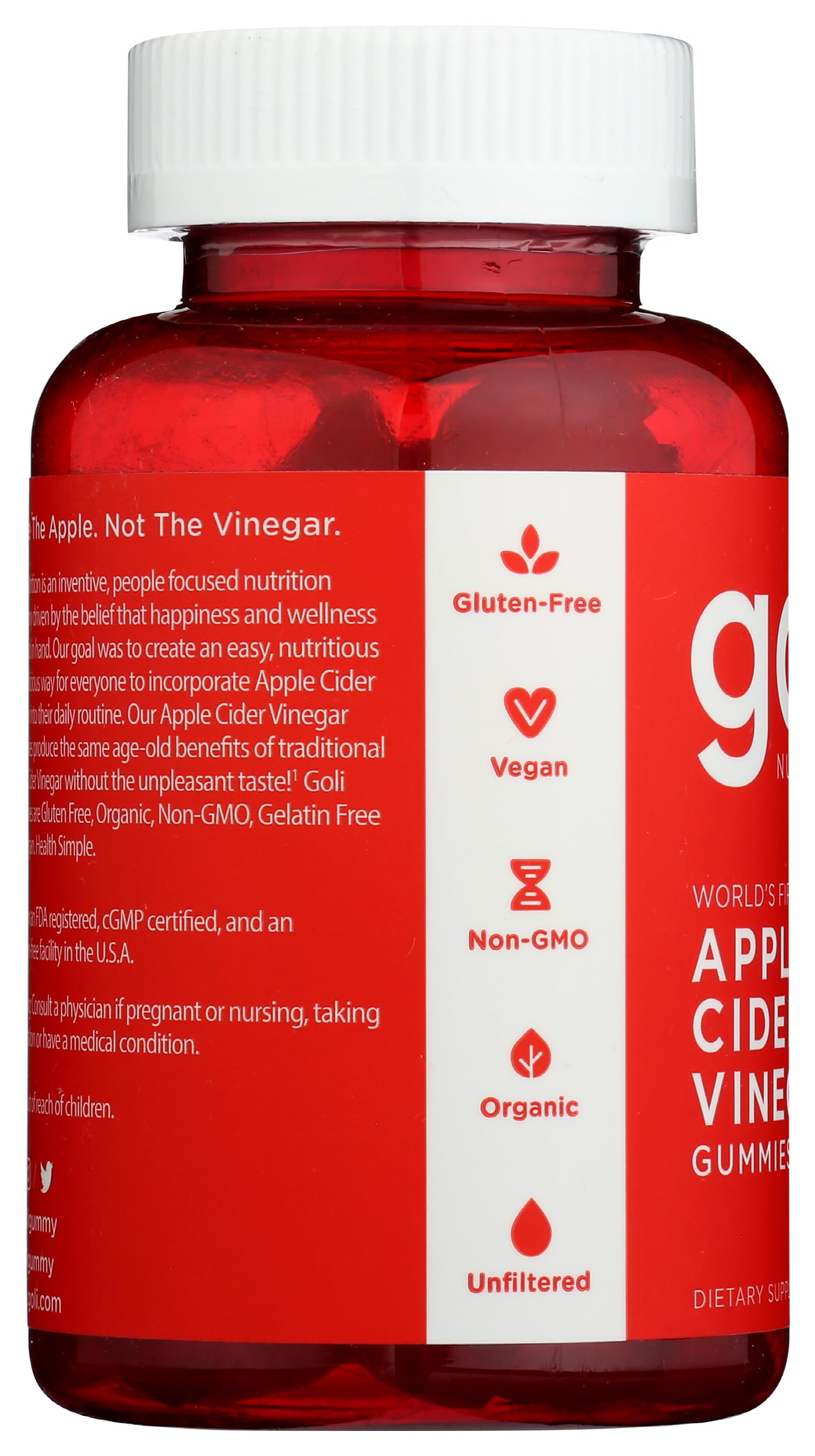 Goli gominolas vinagre manzana, veganas sin gelatina, opción para dietas.