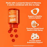 Goli gominolas vitamina C y D, zinc, apoyo de nutrientes clave