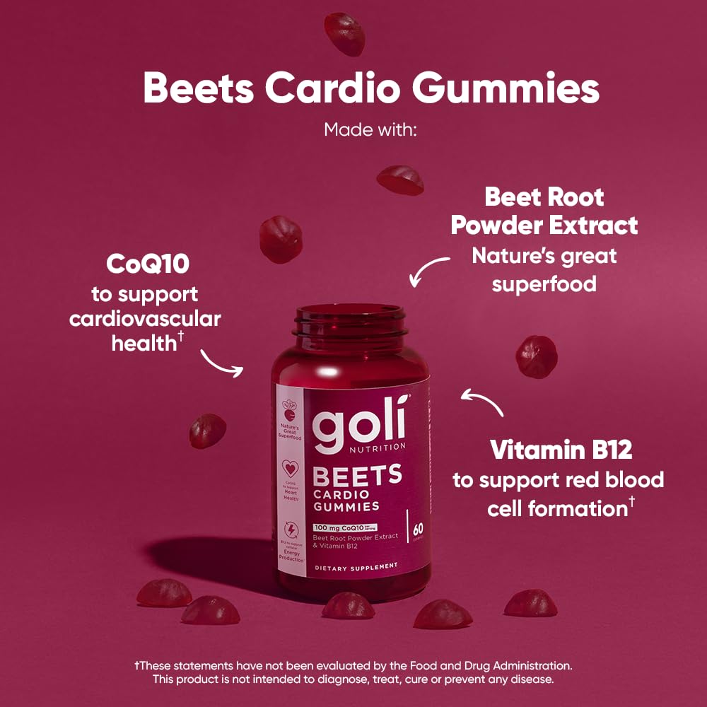 Goli gomitas de remolacha con vitamina B12 para vitalidad.