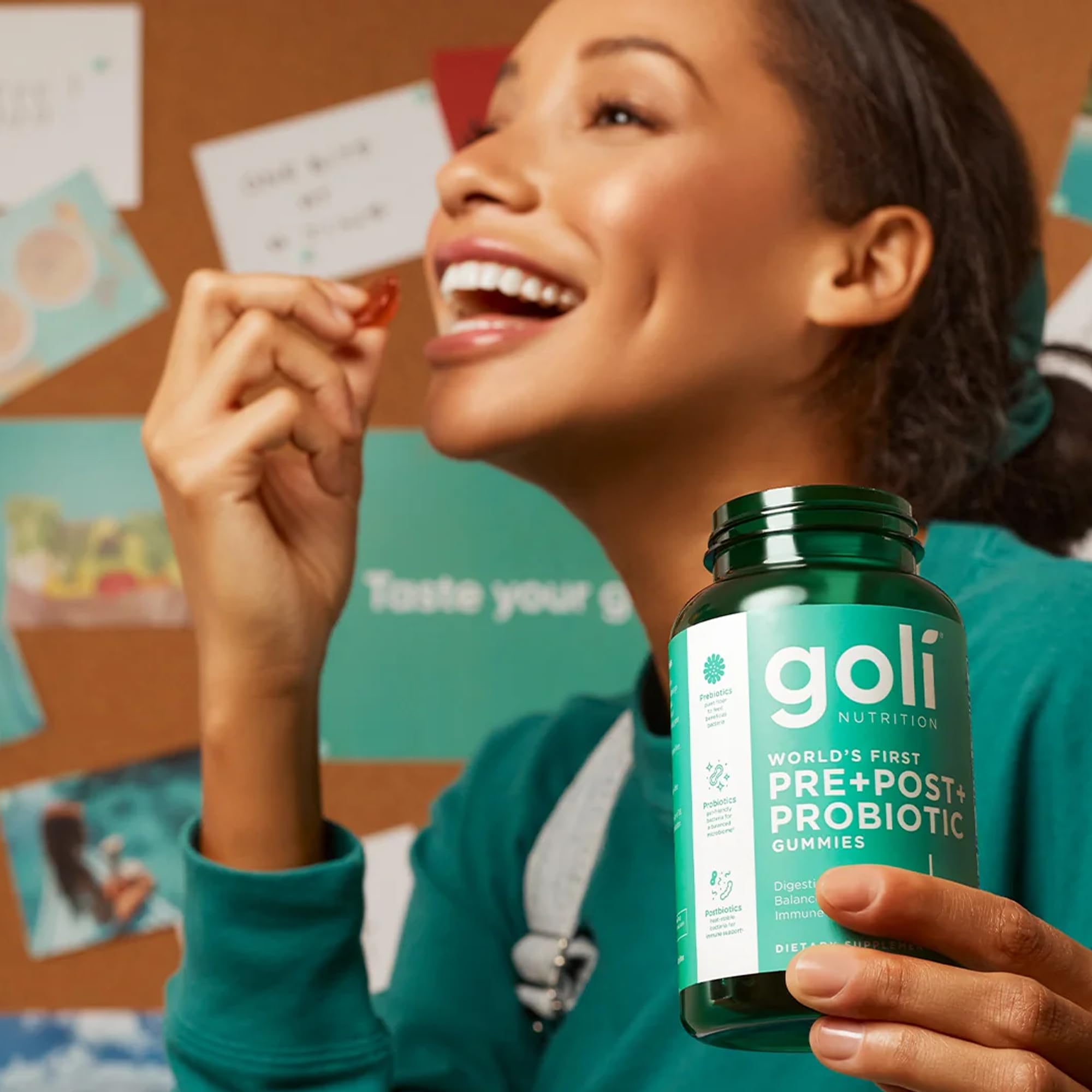 Goli Pre+Post+Probióticos Gomitas opción vegana sin productos de origen animal.