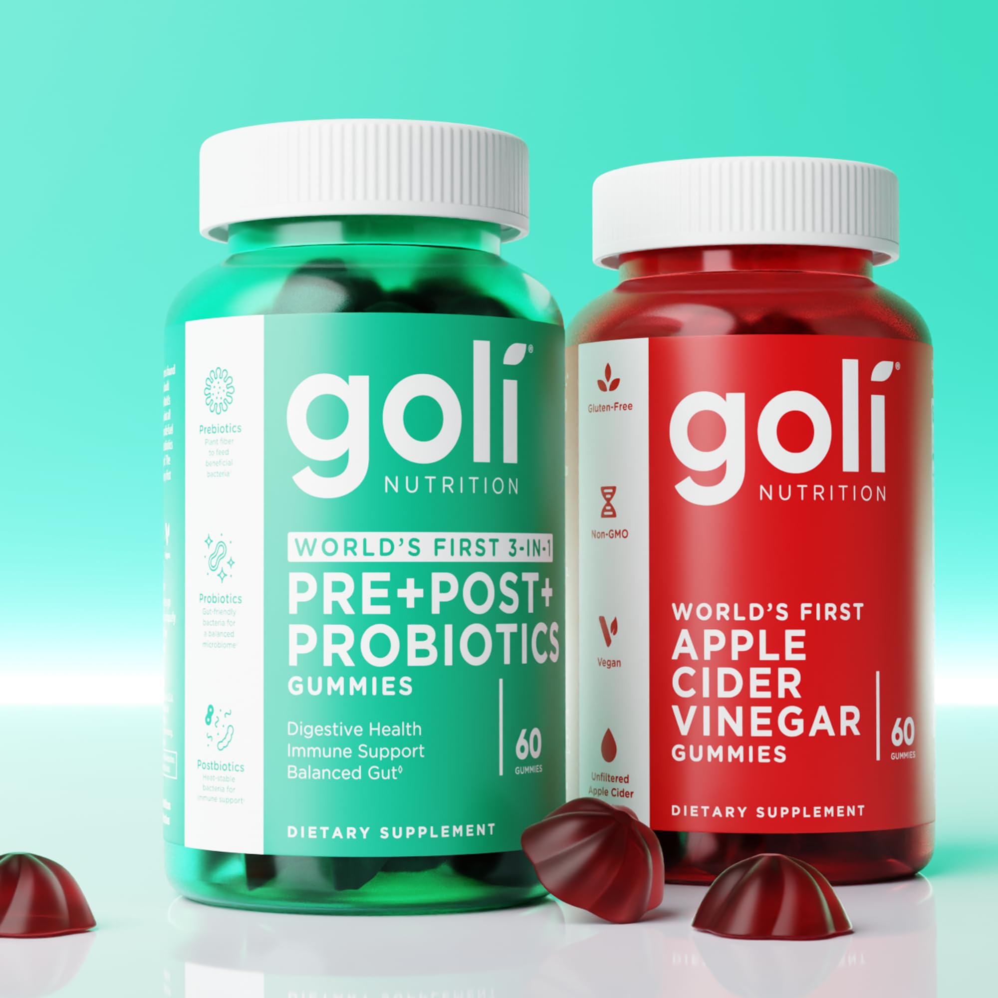Goli Pre+Post+Probiotics Gomitas: sin gluten para dietas sensibles