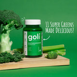 Goli Supergreens con col rizada para nutrición vegetal equilibrada