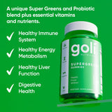 Goli Supergreens con espirulina para energía diaria y vitalidad