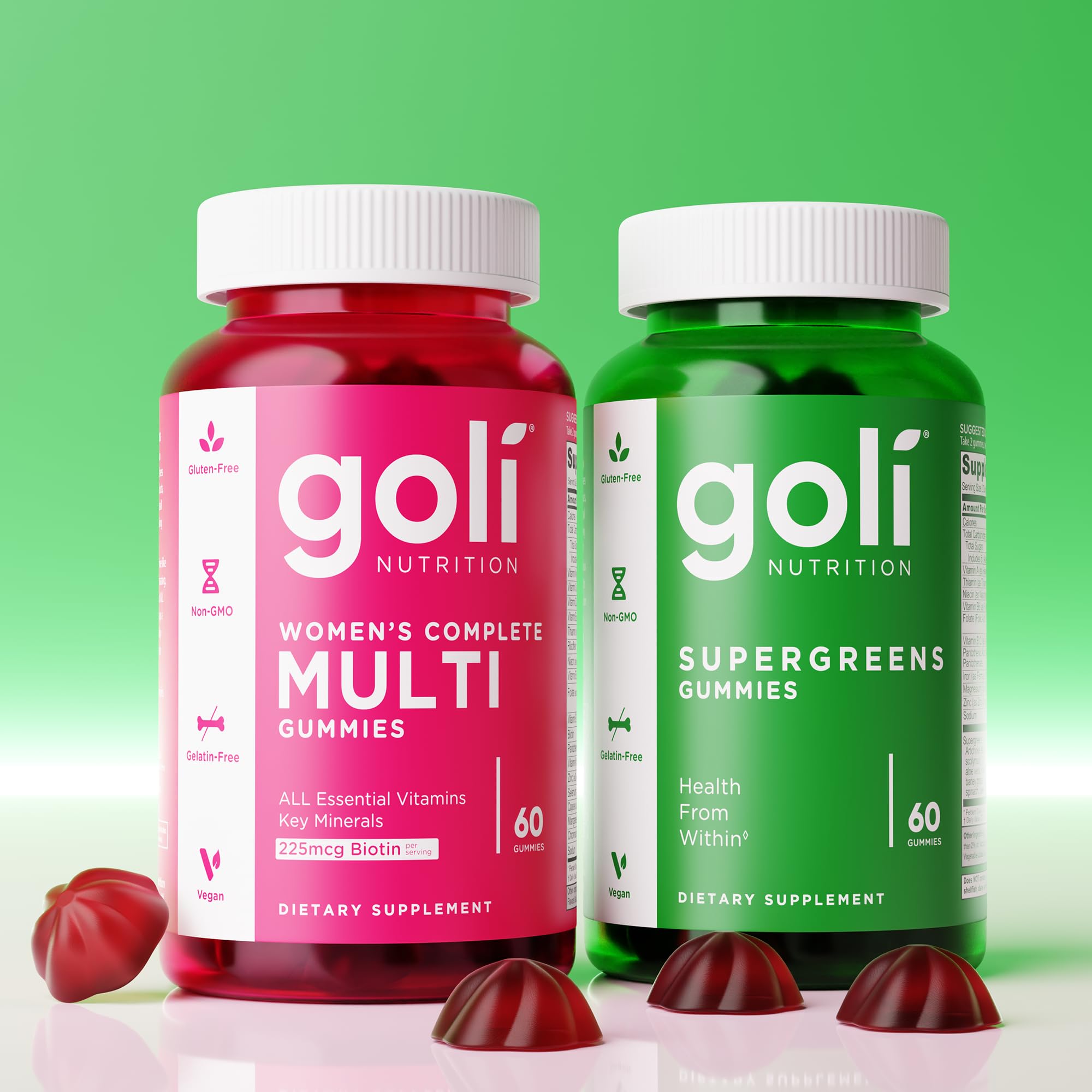 Goli Supergreens con pasto de cebada para fibra natural