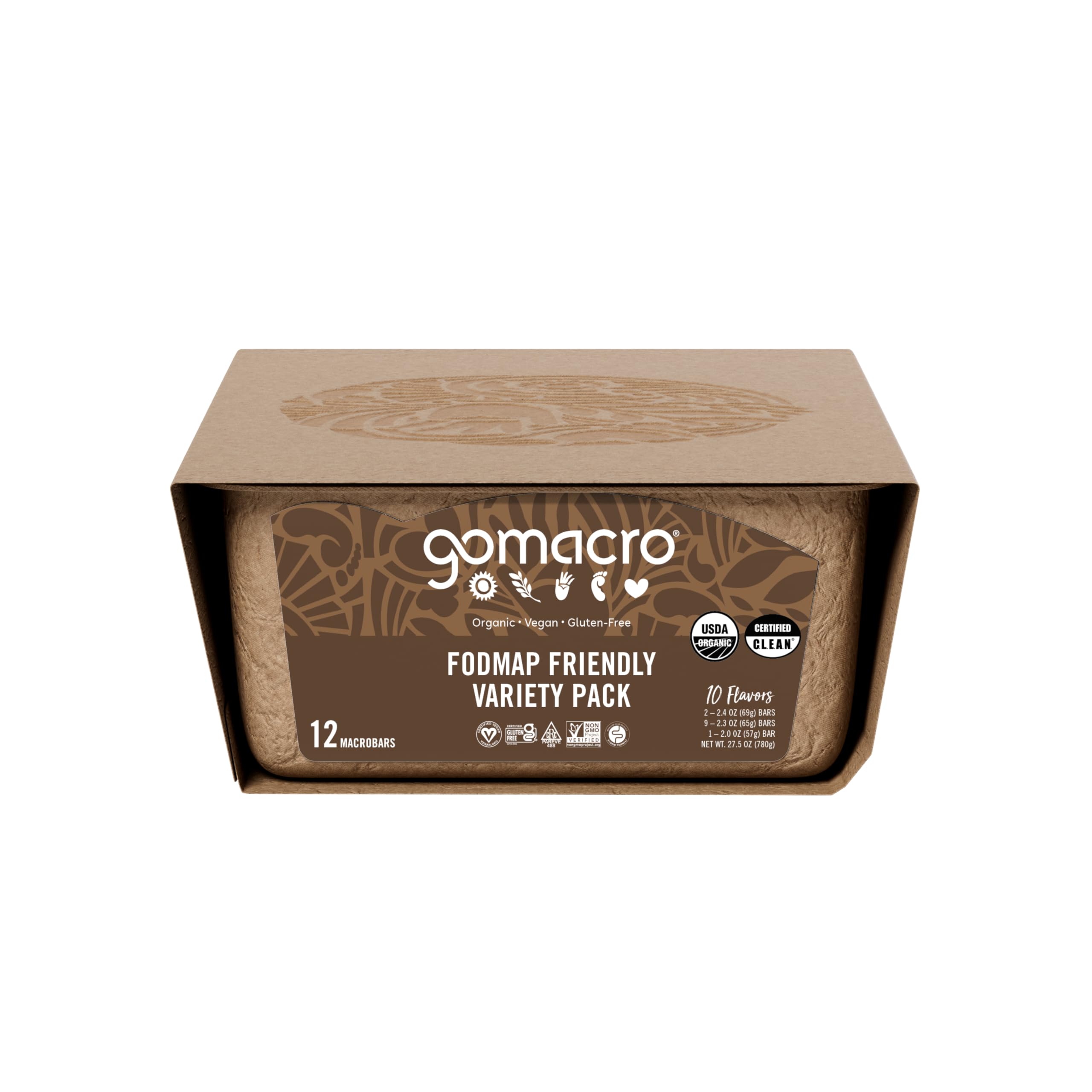GoMacro MacroBar banana mantequilla de almendra, combinación frutal para energía rápida.