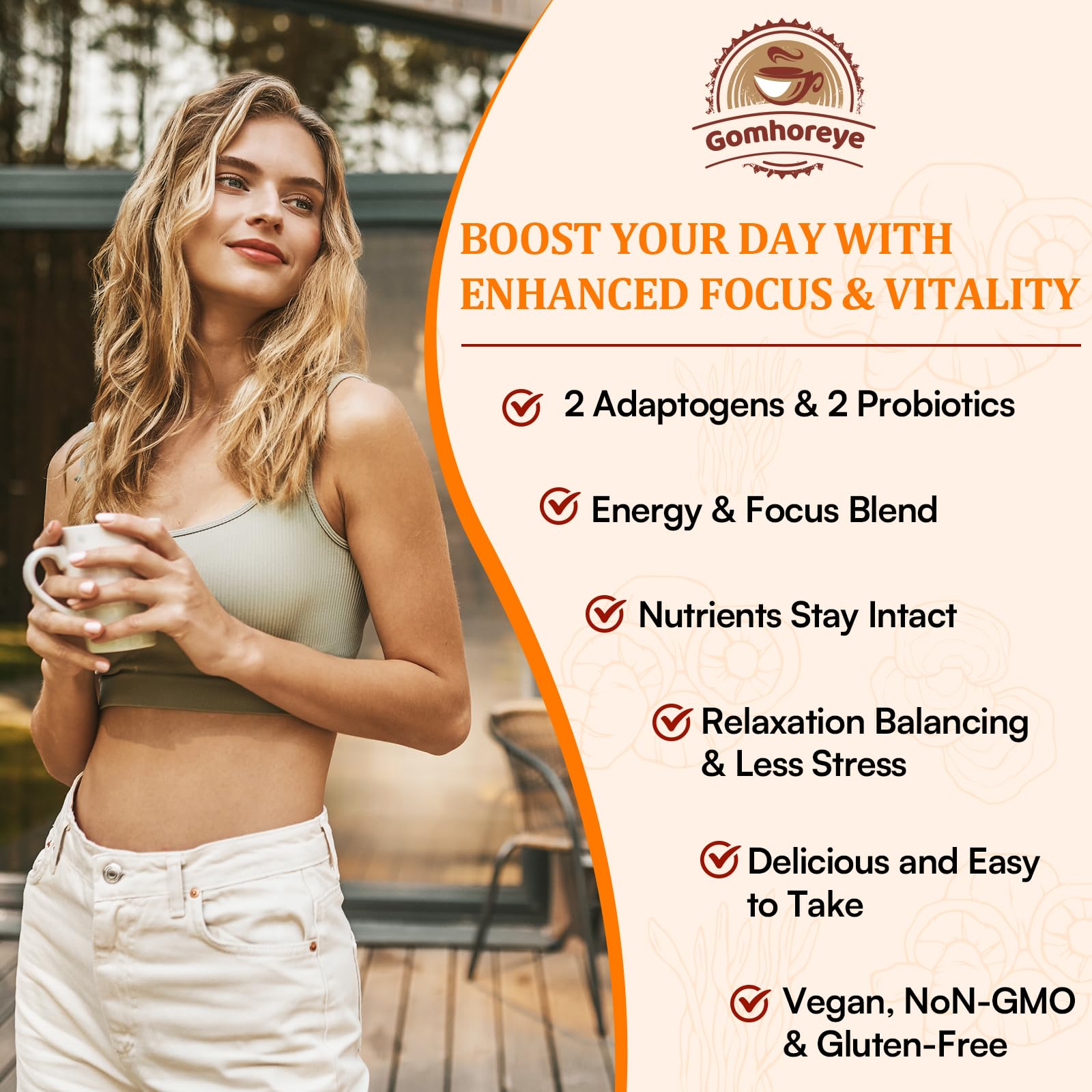 Gomhoreye Café de Hongos: aroma natural que favorece la concentración.
