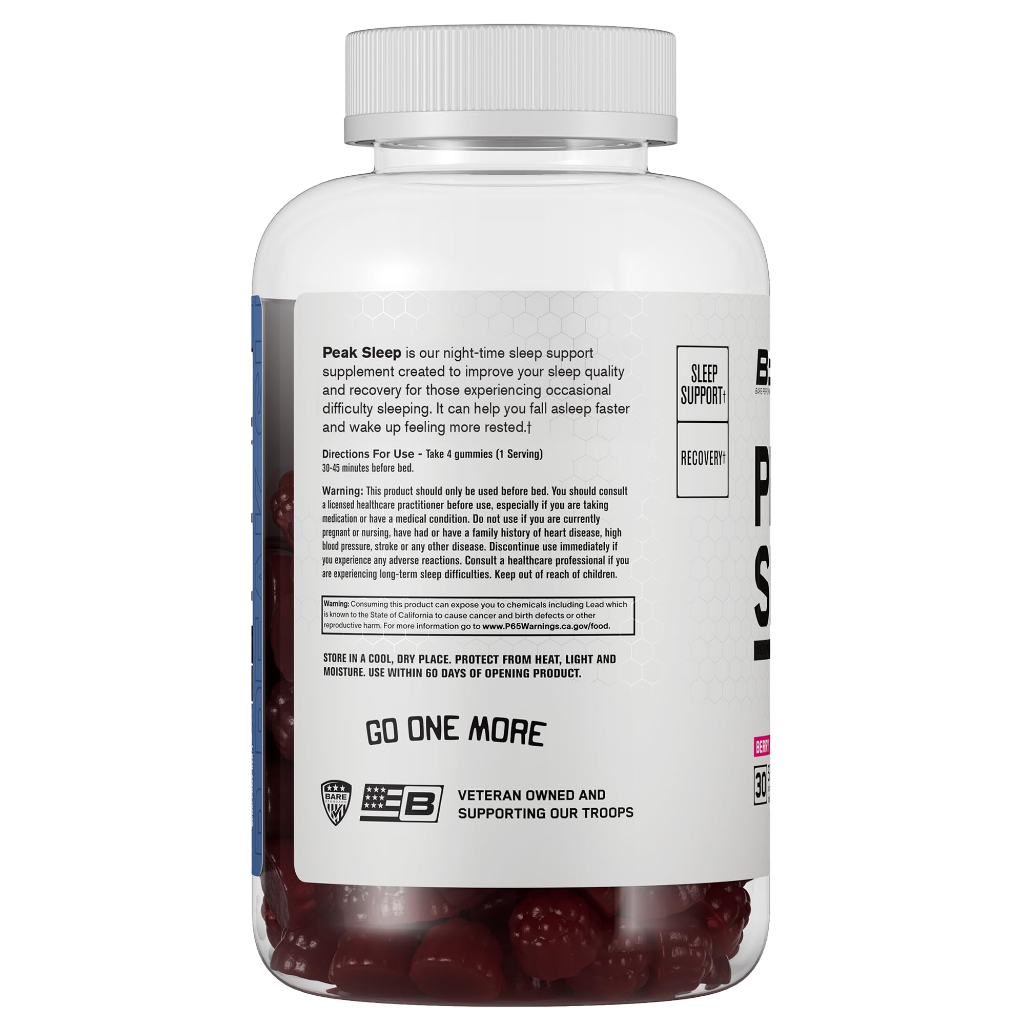 Etiqueta de BPN en la botella, fórmula natural.