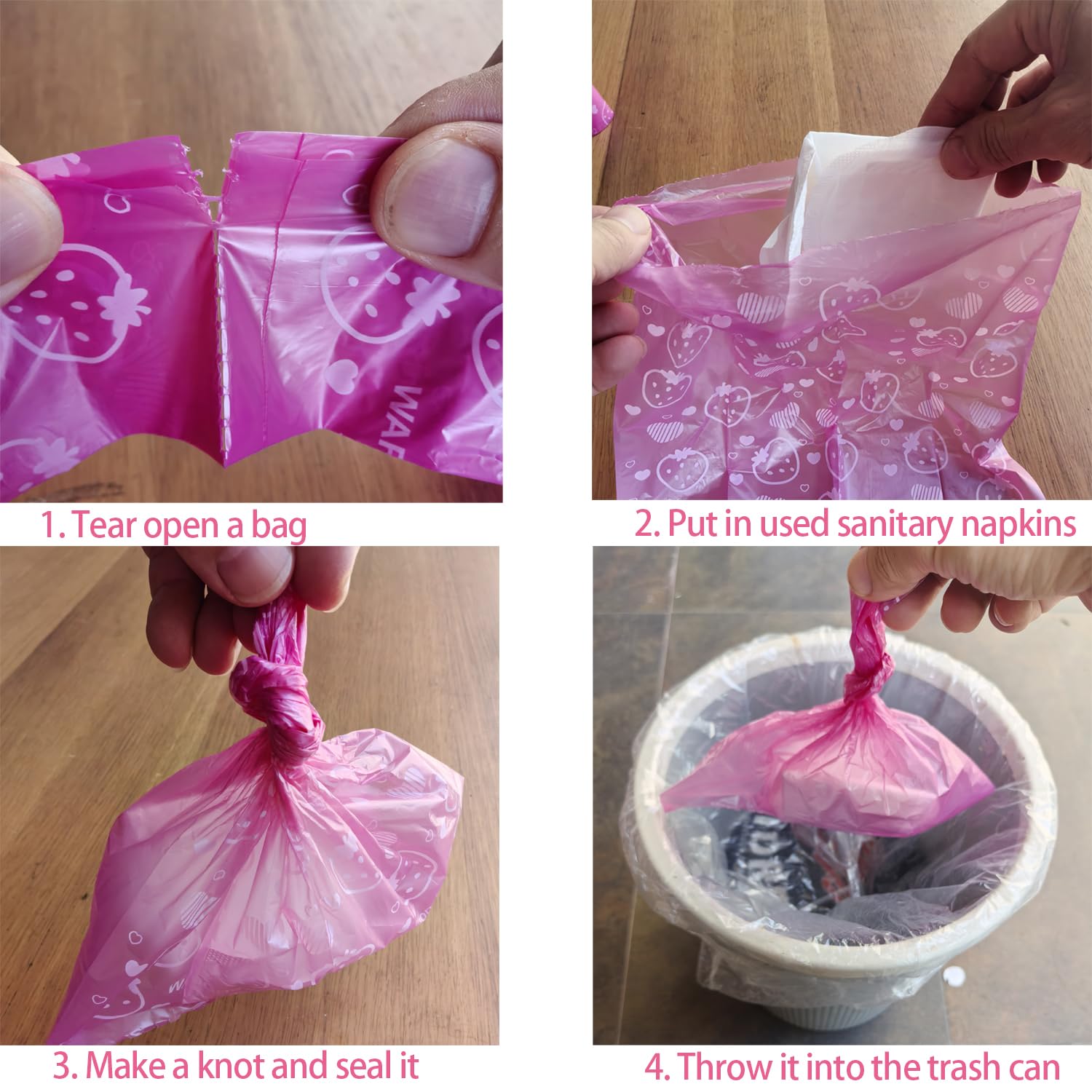 Bolsas Gongjiang 9x13 pulgadas para tampones y compresas