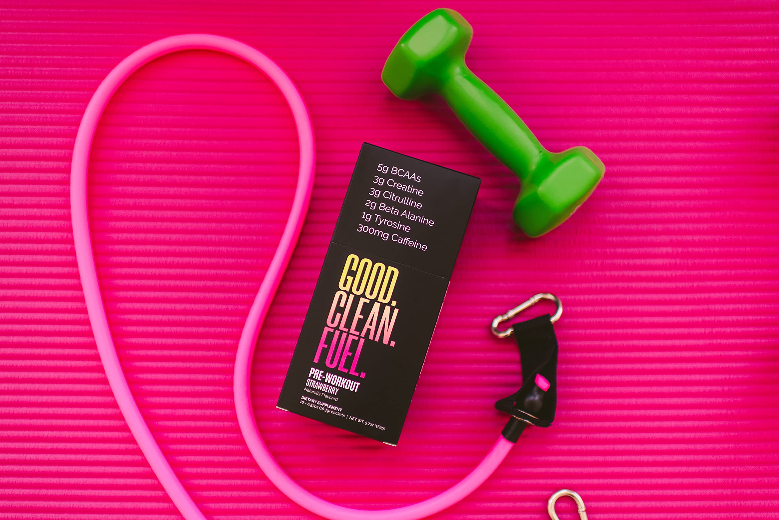 Good Clean Fuel Pre-entrenamiento, sin colorantes artificiales para una experiencia de sabor más puro.