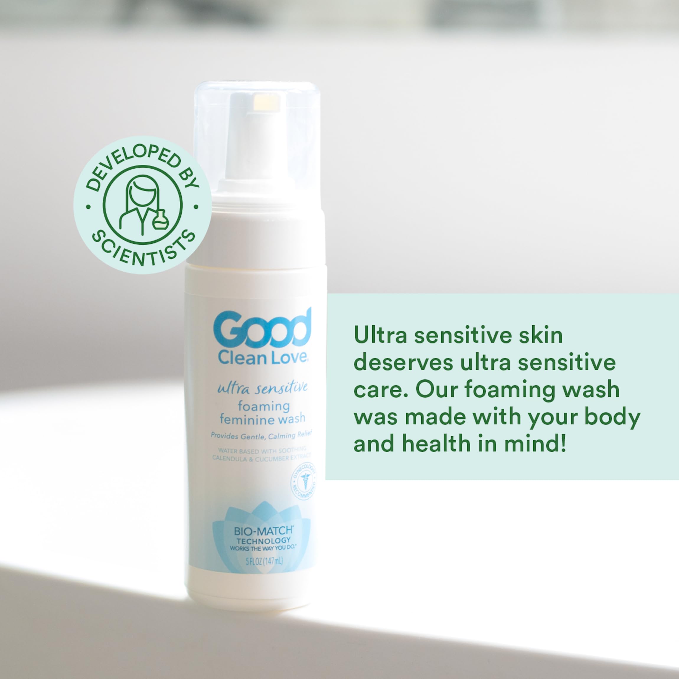 Good Clean Love recomendado por ginecólogos tecnología Bio-Match que respeta la química natural