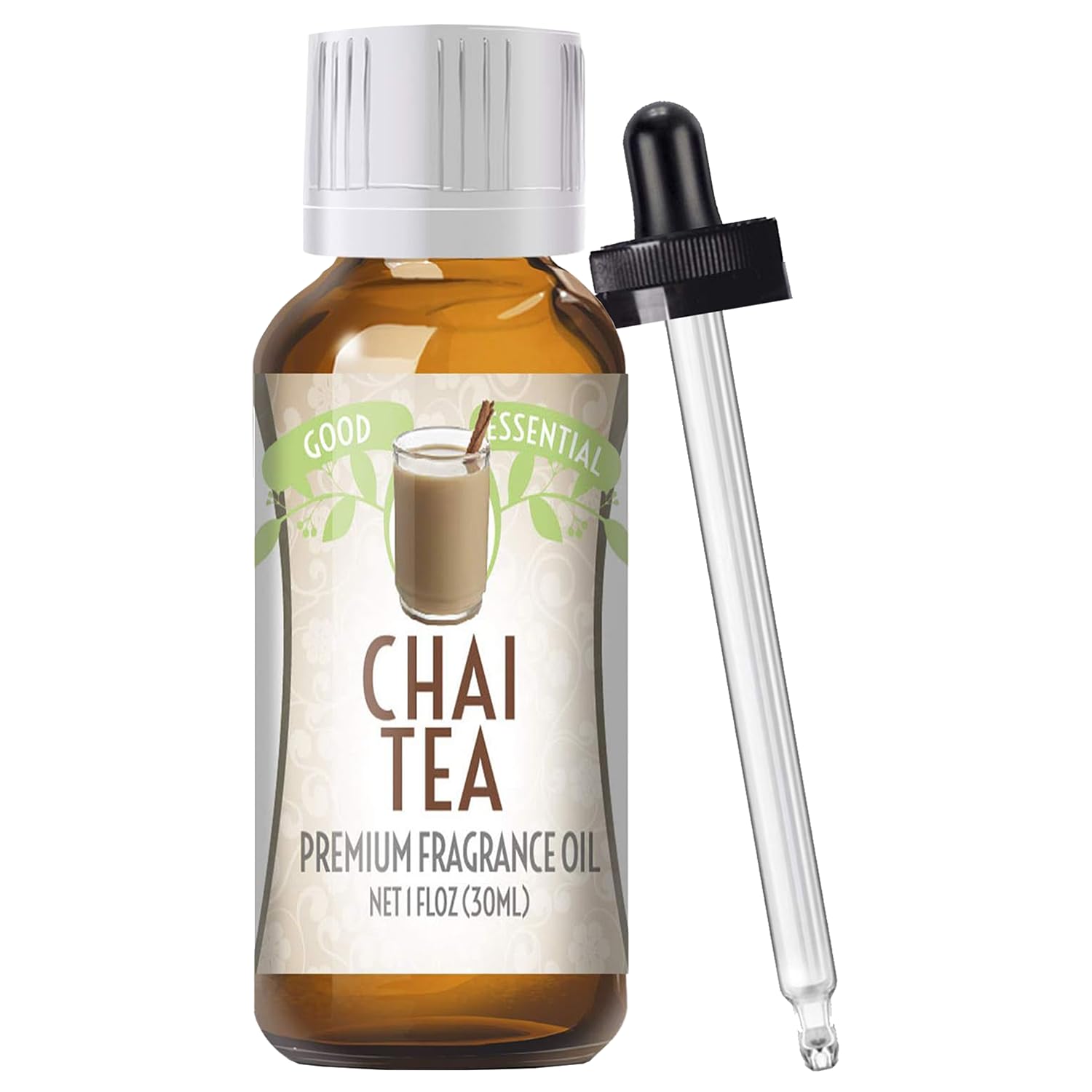 Fragancia de chai de Good Essential en botella ámbar para aromatizar espacios