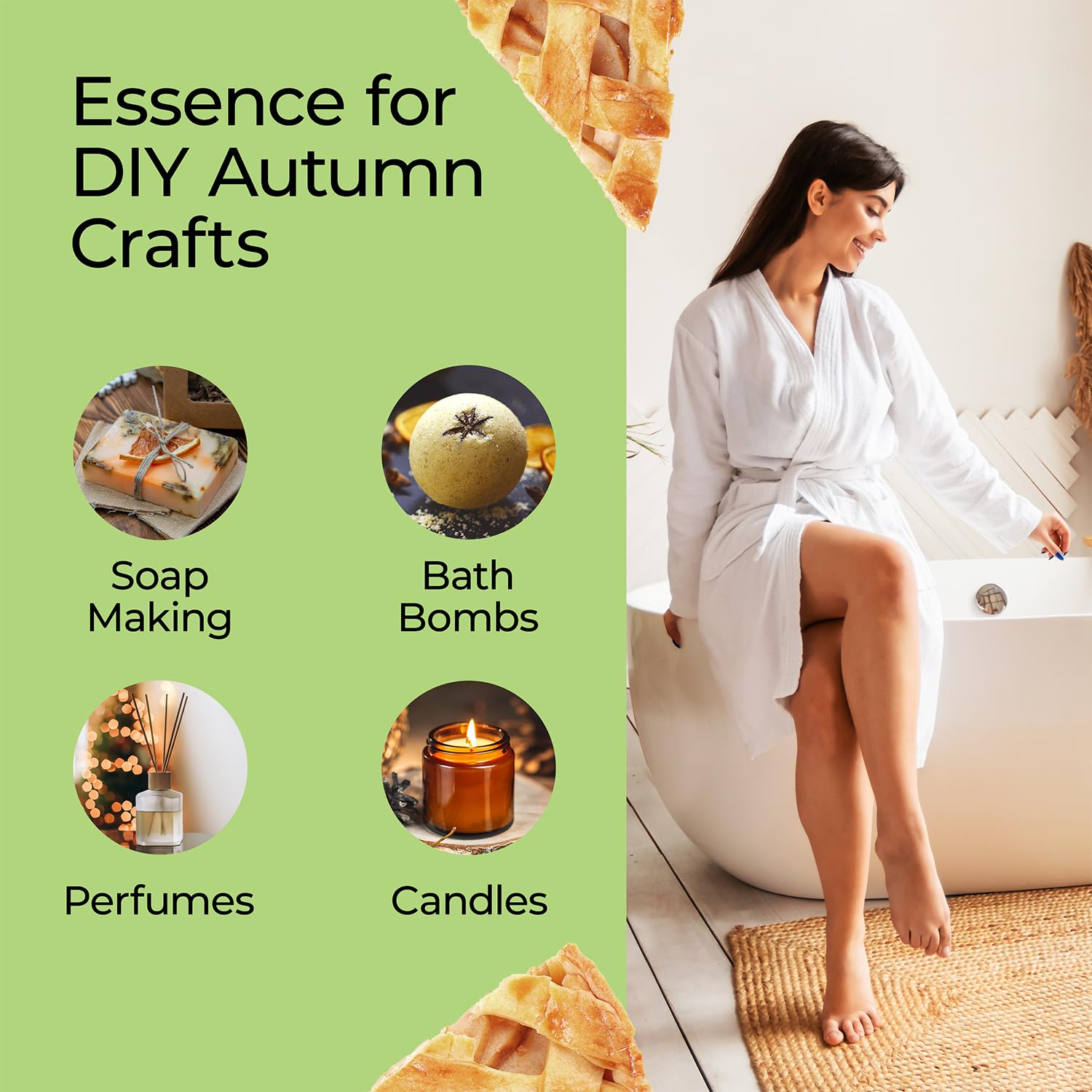 Good Essential fragancia manzana pie para crema corporal, aroma suave y reconfortante.