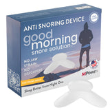 Good Morning Snore Solution muestra ajuste para boca pequeña y comodidad nocturna.