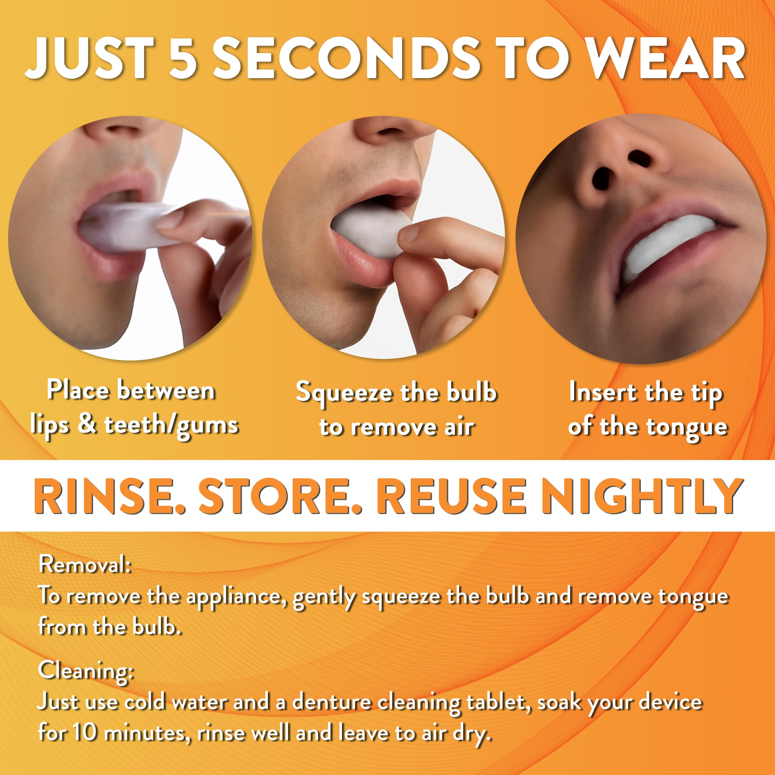 Good Morning Snore Solution aprobado por FDA ofrece seguridad para uso sin prescripción.