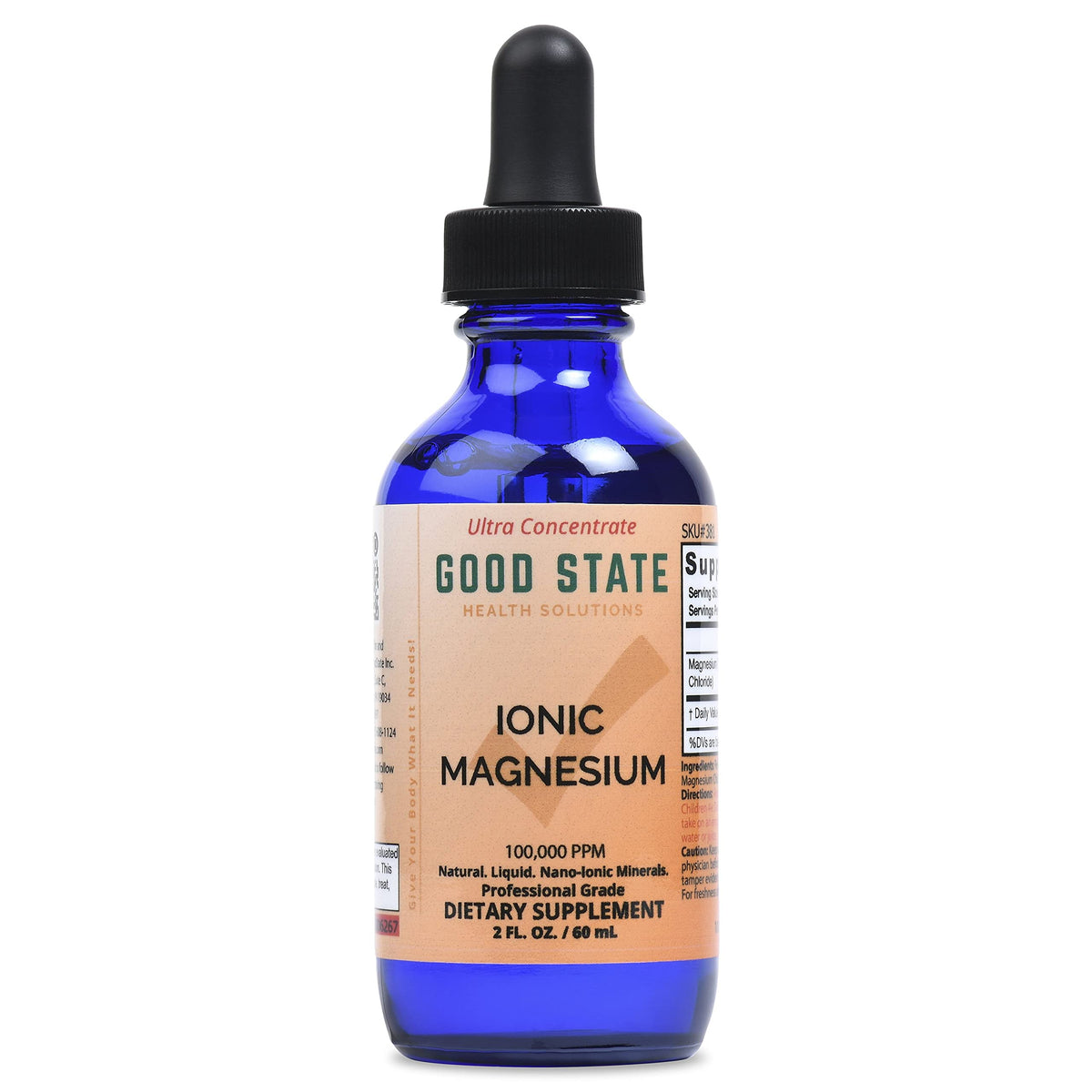 Good State magnesio líquido en botella de cristal para uso diario