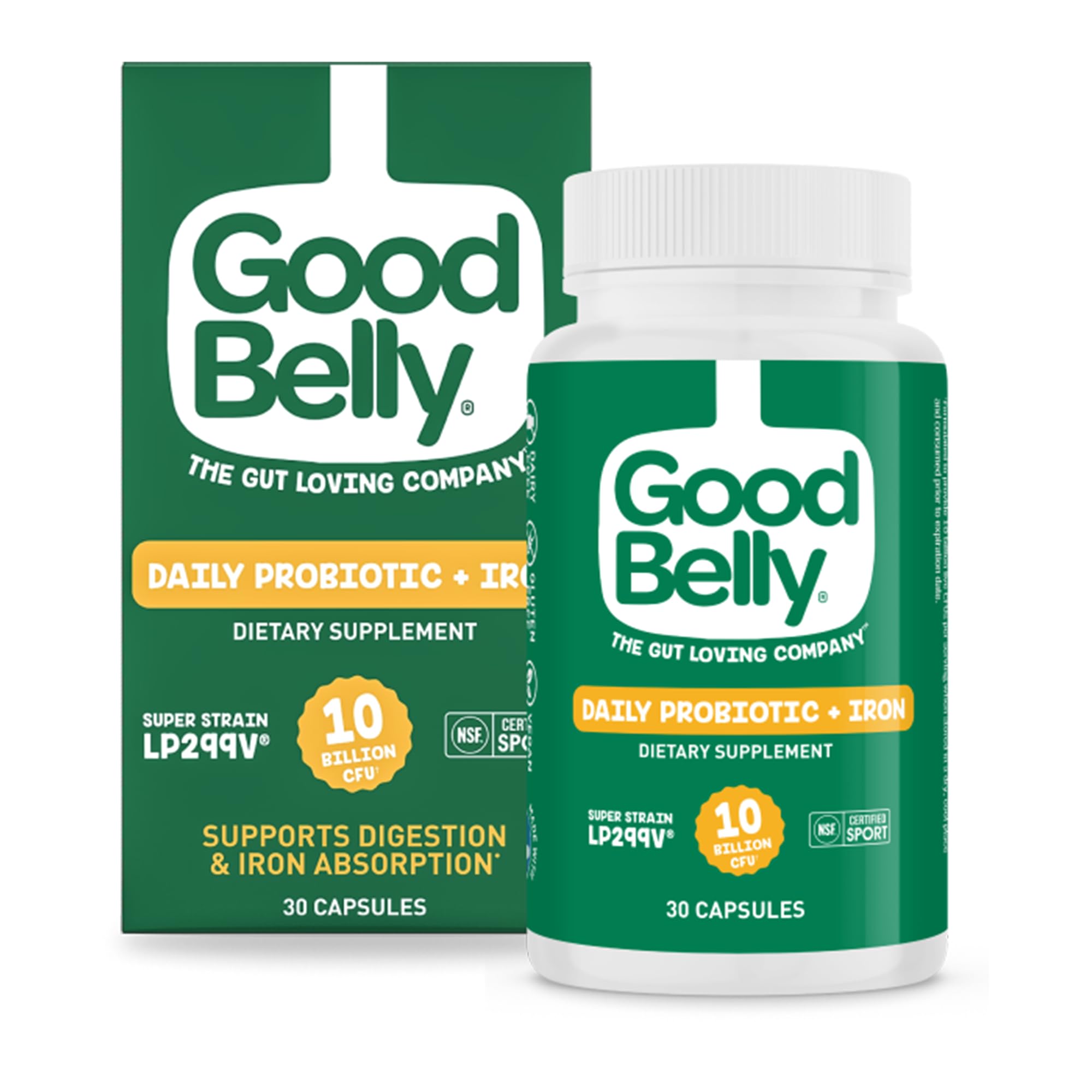 GoodBelly cápsulas probióticas para digestión equilibrada en la rutina diaria.