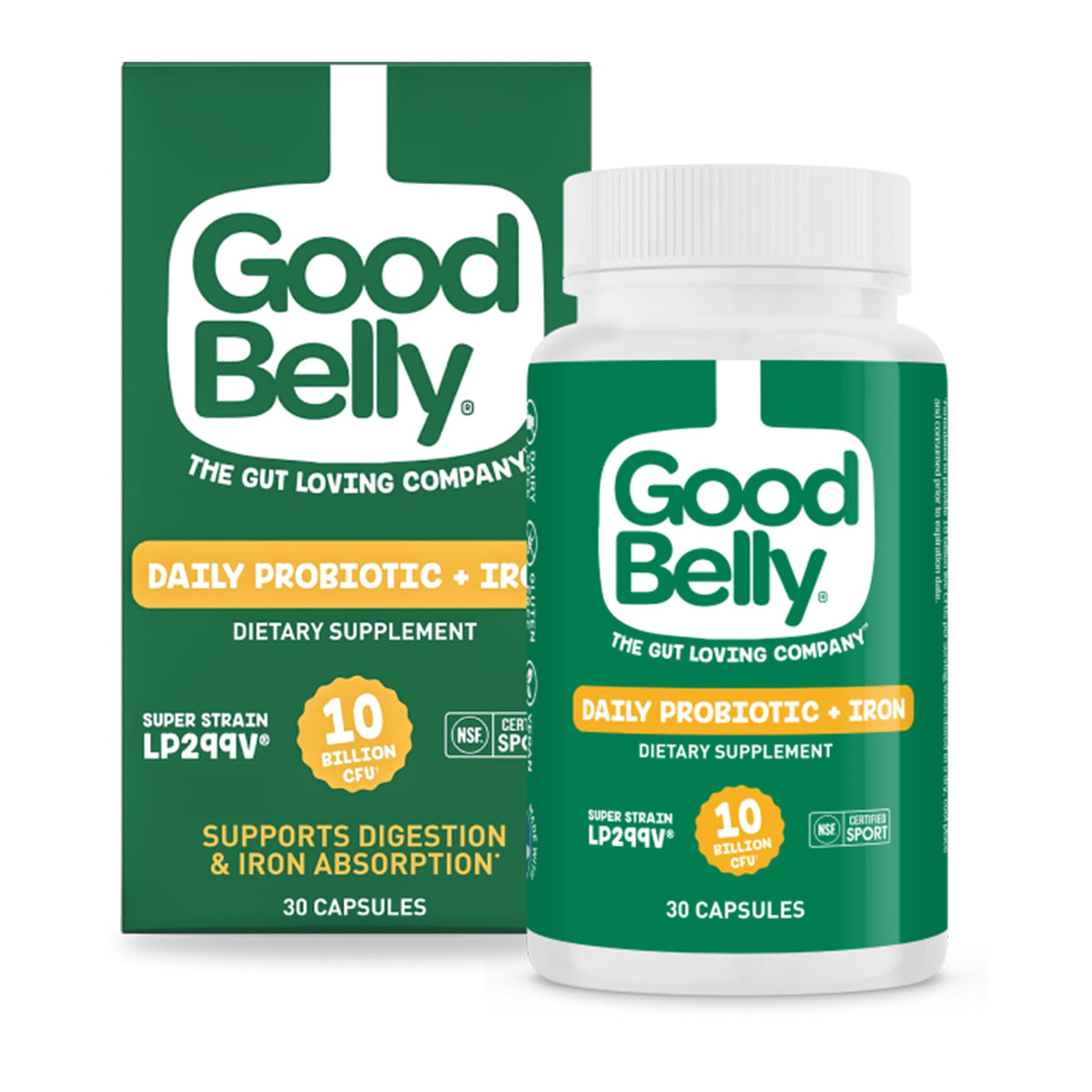 GoodBelly cápsulas probióticas para digestión equilibrada en la rutina diaria.