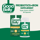 GoodBelly probiótico para absorción de hierro y energía diaria.