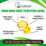 GoodEarth Nutrition DHA alto, apoyo para cerebro y ojos.