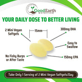 GoodEarth Nutrition Omega-3 de algas, origen sostenible para veganos.