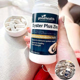 Goodhealth Oyster Plus, etiqueta frontal visible, para verificar calidad y origen marino