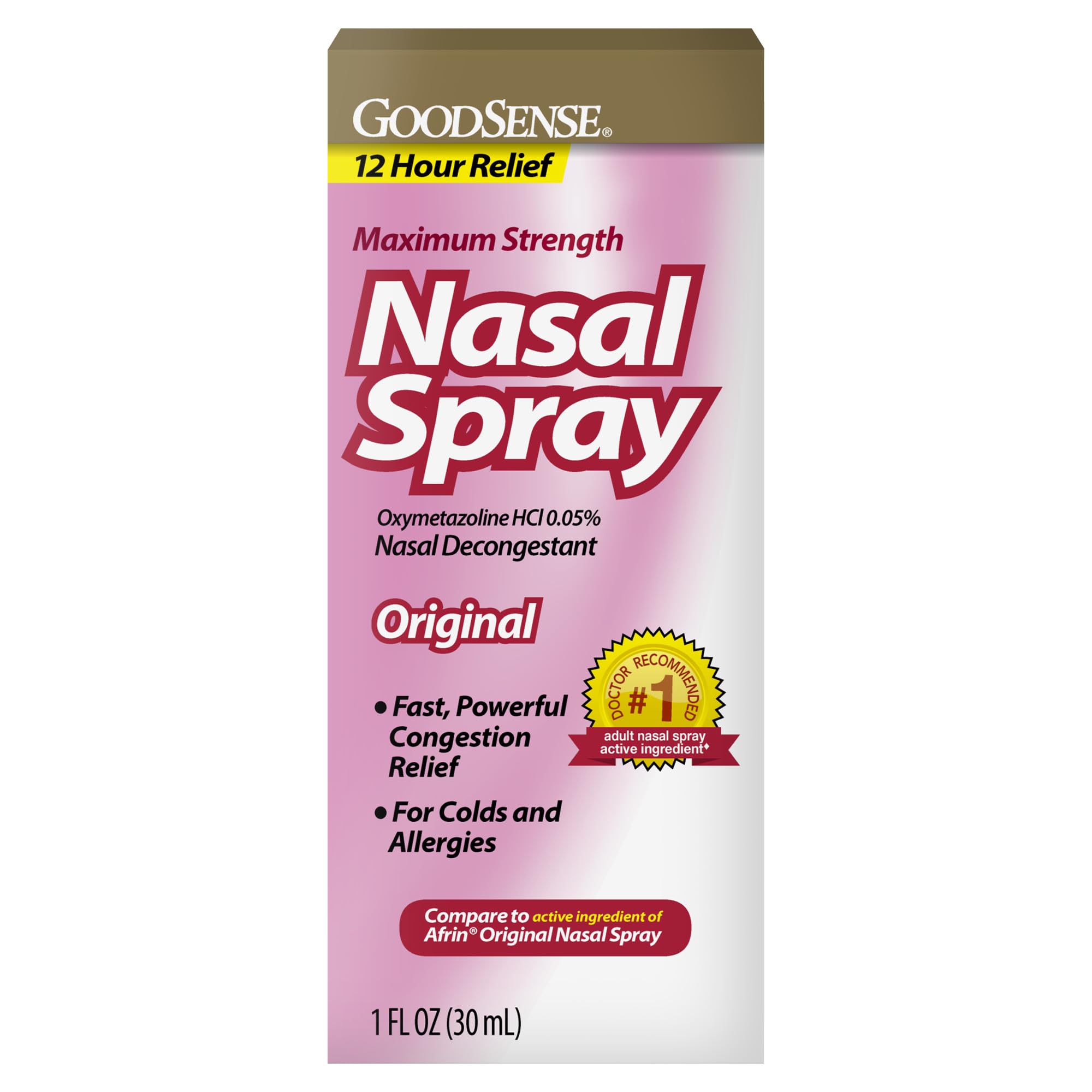 GoodSense aerosol nasal - botella lista para uso y alivio temporal de congestión nasal
