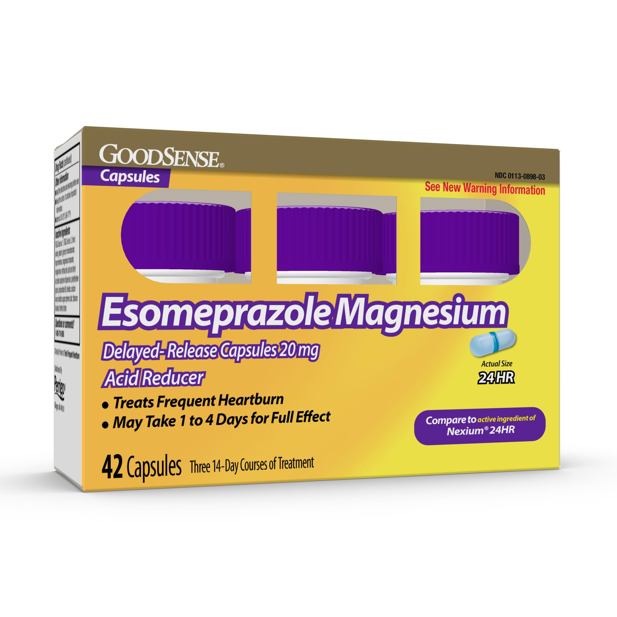 GoodSense Esomeprazol 20 mg en empaque original, ayuda a reducir la acidez diaria