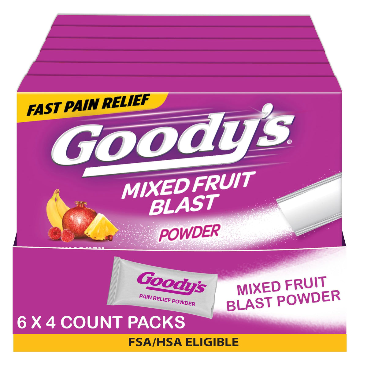 Goody's polvo para dolor de cabeza, acción triple, alivio rápido