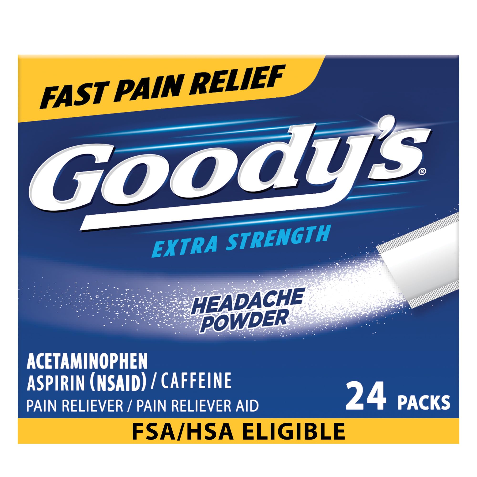 Goody’s polvo dolor de cabeza, dosis individual para alivio rápido.