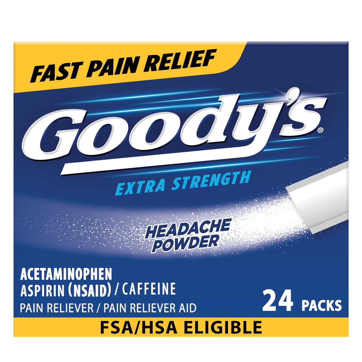 Goody’s polvo dolor de cabeza, dosis individual para alivio rápido.