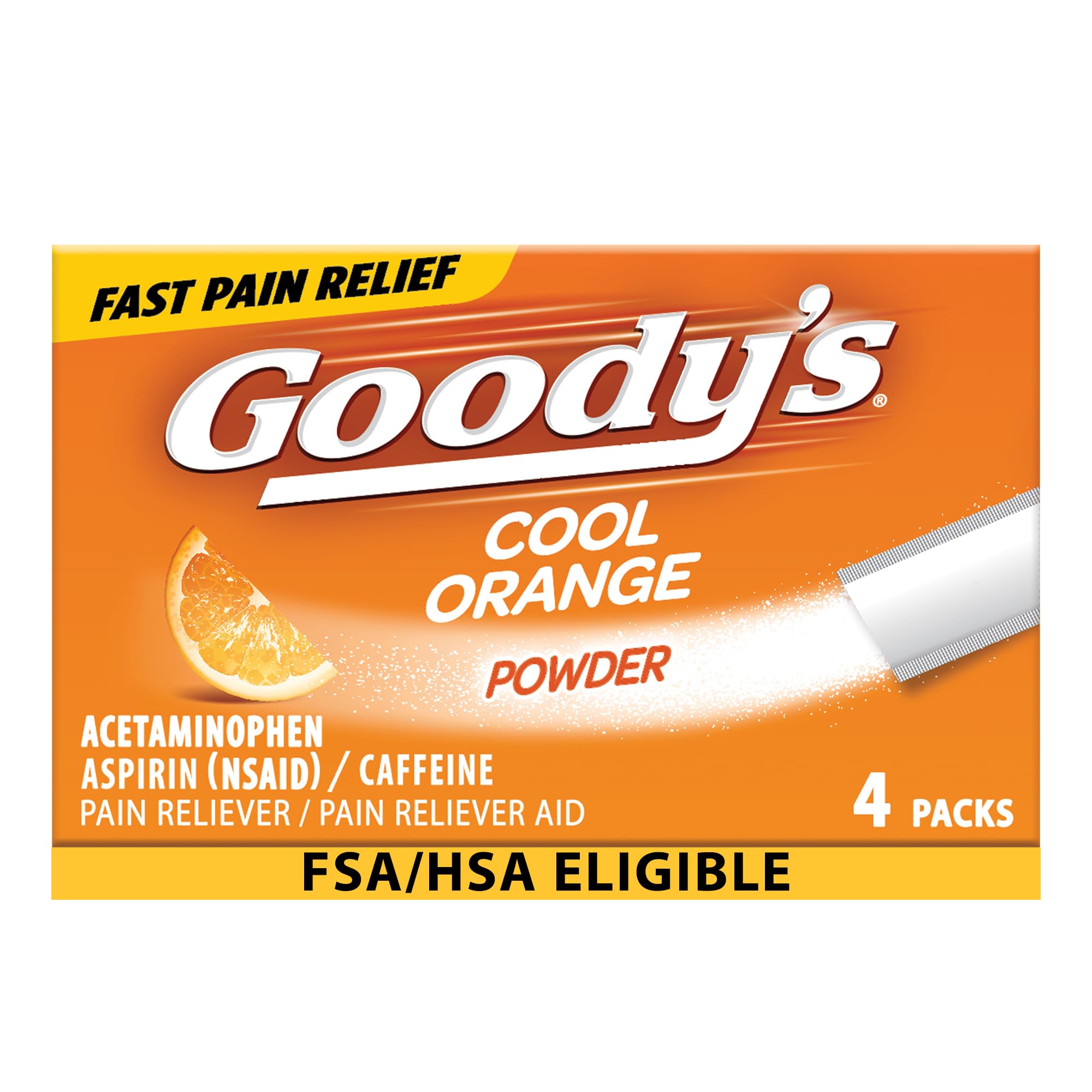 Goody's polvo dolor cabeza naranja refrescante en stick para alivio rápido