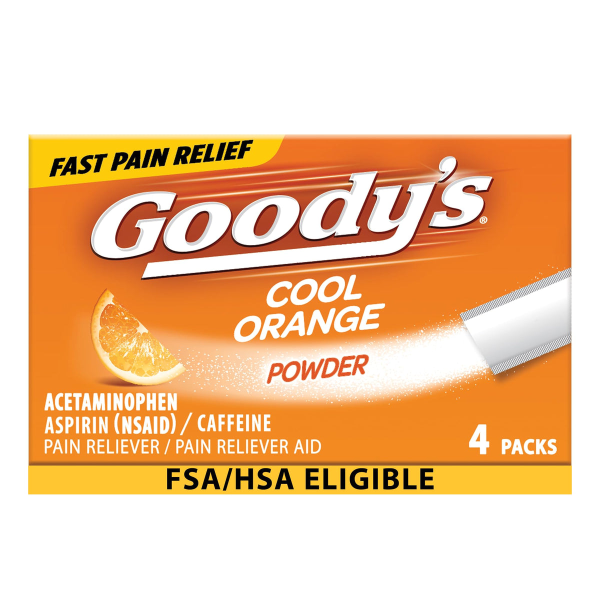 Goody's polvo dolor cabeza naranja refrescante en stick para alivio rápido