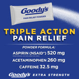 Goody's polvo para dolor de cabeza: sabor cítrico y dosis portátil.