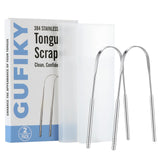 Gooficle Gufiky raspador de lengua en acero inoxidable para limpieza eficaz